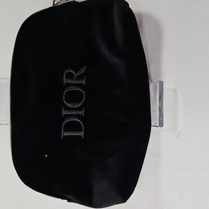 Dior Black Velvet Pouch